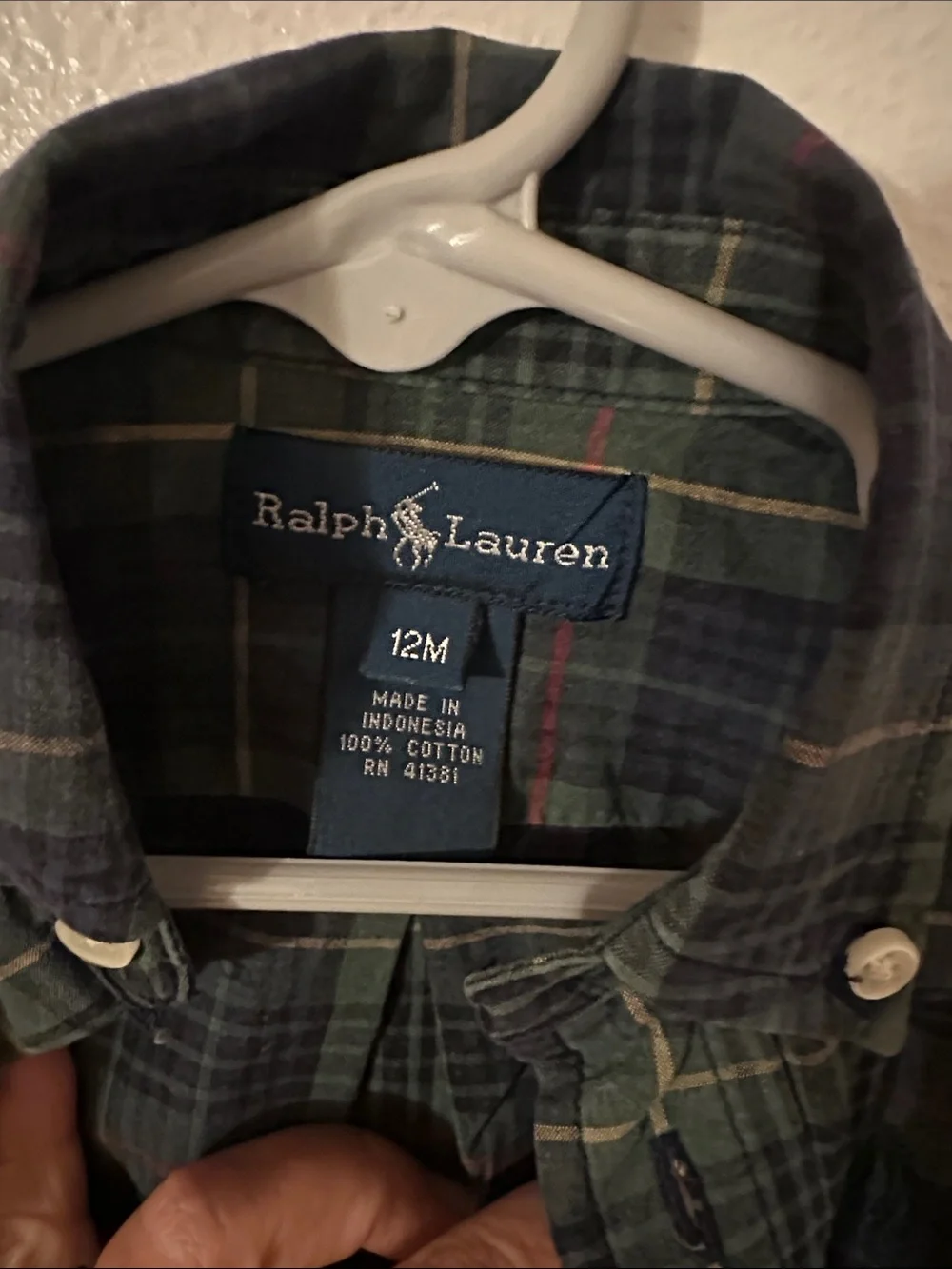 Boys Green Plaid Button-Down Shirt - Classic Long Sleeve by Ralph Lauren